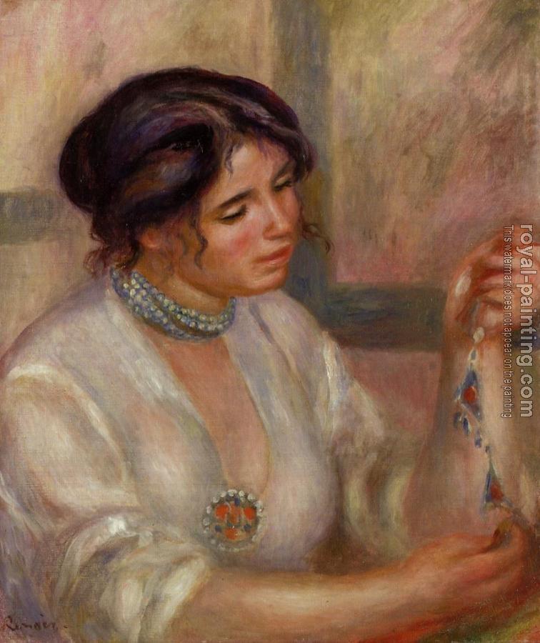Pierre Auguste Renoir : Woman with a Necklace